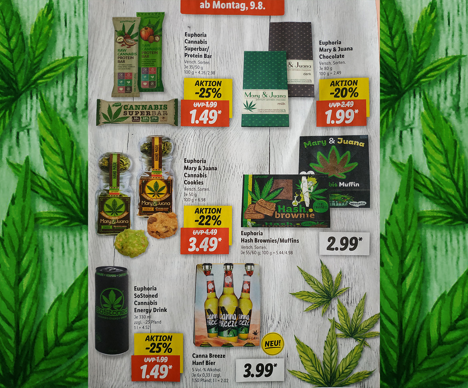 La policía alemana interviene productos de cannabis en los supermercados Lidl