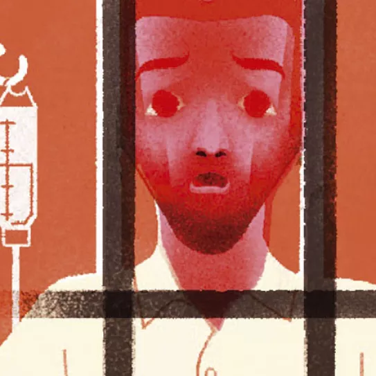 Ilustración: Enfermo encarcelado