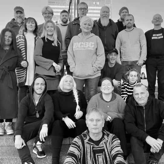 Activistas de Föreningen för Human Ruspolitik (FHR Sverige).