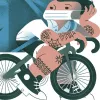 Ilustración - Ciclista/repartidor