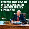 Biden hace historia al firmar la ley para la investigación científica con cannabis 