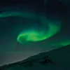 Un porro con las auroras boreales