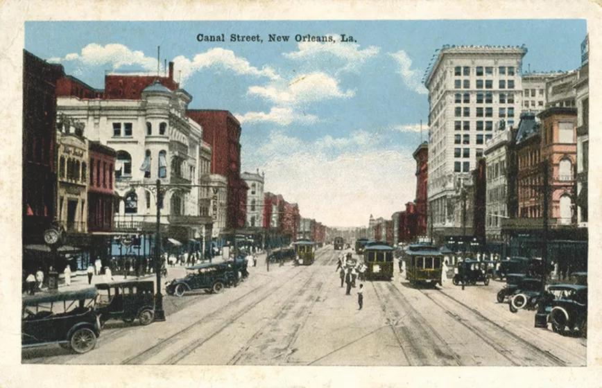 Nueva Orleans en una postal de la época.