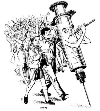 El efecto Hamelín en versión tóxica: aguja y jeringuilla en vez de flauta (marzo 1972)