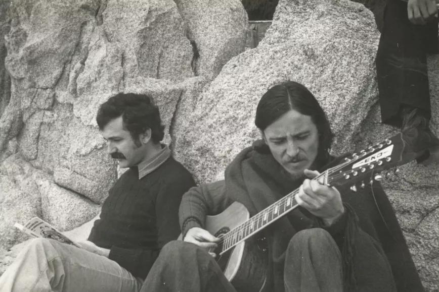 Ricardo Pachón y Julio Matito (Smash) en Playa de Aro, 1971