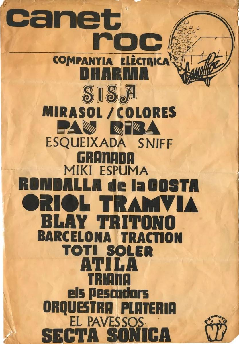 Cartel del Canet Rock 1976.