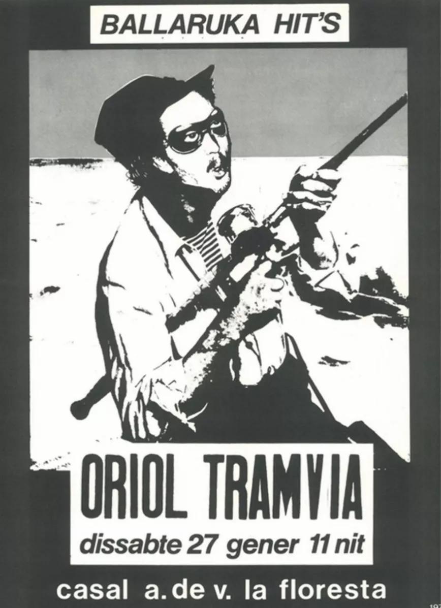 Cartel de la actuación de Oriol Tramvia en el Casal de la Floresta.