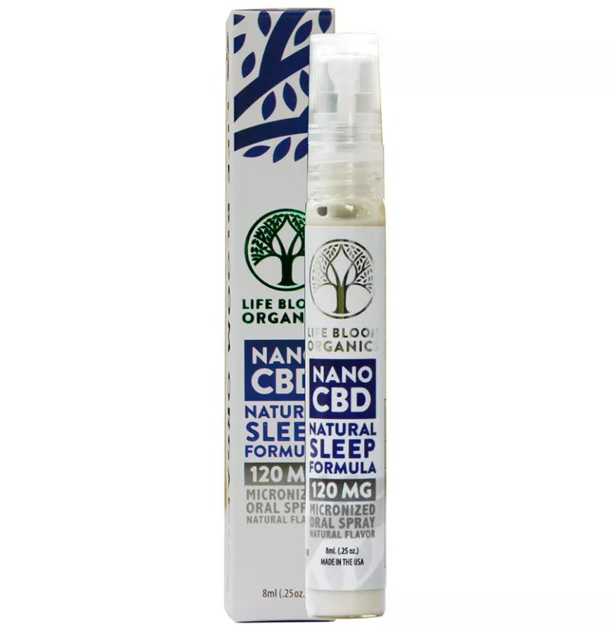 CBD Sleep Intra Oral Spray de Life Bloom Organics: Spray para echar en la boca directamente con CBD y melatonina.