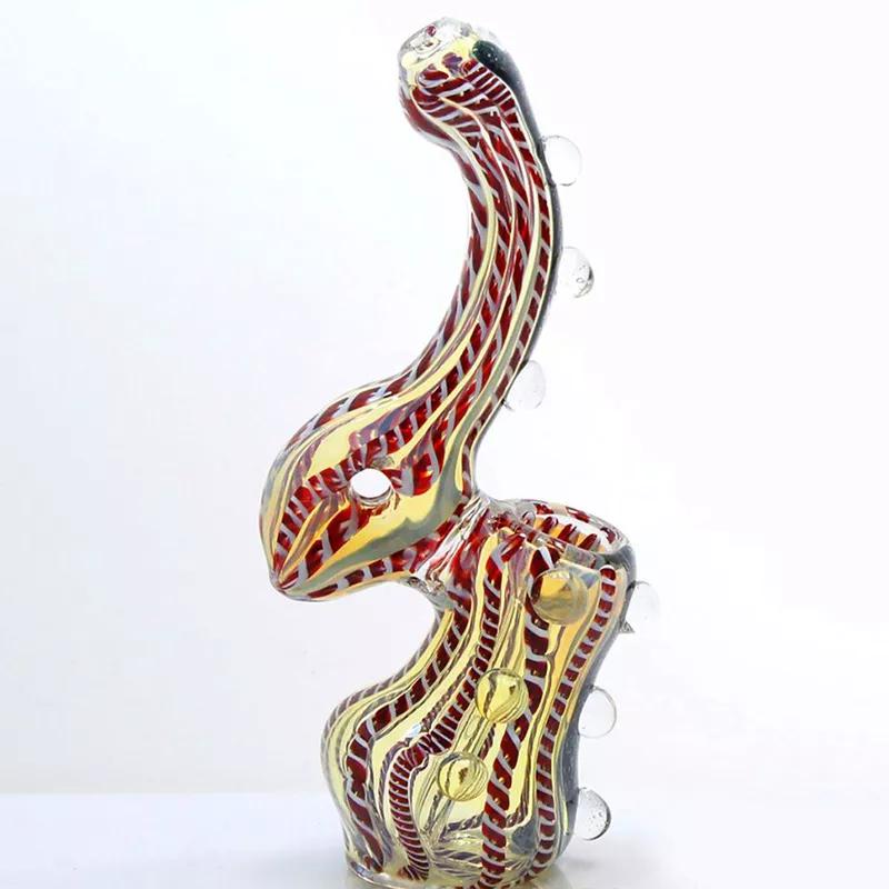 Zanfirico Glass Bubbler: Pipa de agua manejable que se puede transportar bien y tiene aspecto frívolo. La frivolité. Por 24$