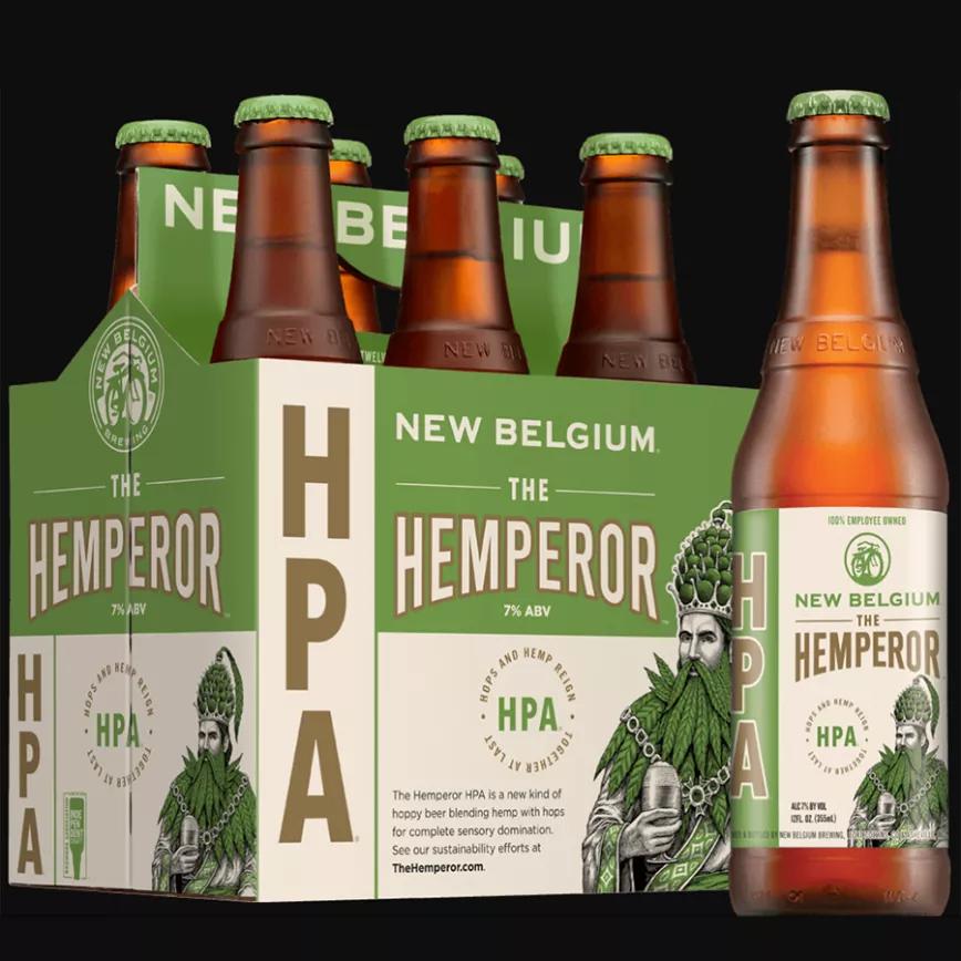 New Belgium Hemperor: Cerveza de Colorado que busca los sabores de Europa con diferentes IPAS (sic). Las cervezas no van cargadas de THC ni CBD pero tratan de imitar estos sabores.