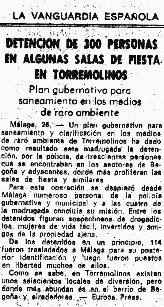 Detención de 300 personas en Torremolinos