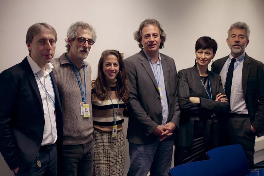 Foto de grupo con Jindrich Voboril, Michael Krawitz, Natalie Ginsberg, José Carlos Bouso, Ludovica Poli y Marco Perduca. 
