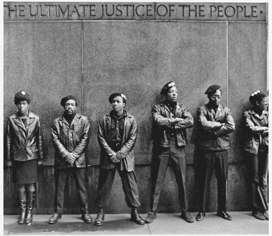 Panteras Negras en una demostración de protesta.