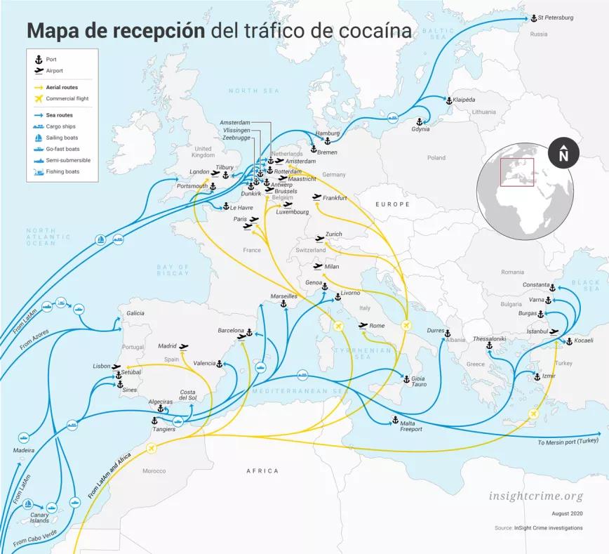 Europa es un mercado más rentable para los traficantes de cocaína de Sudamérica 