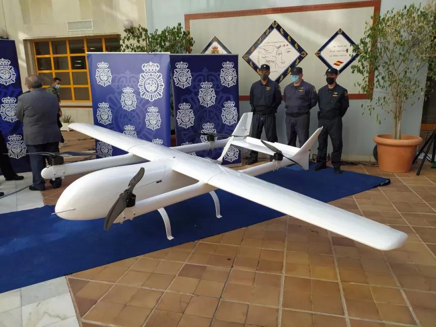 Incautado en Málaga un drone de 4,5 metros capaz de transportar 150 kilos de droga 