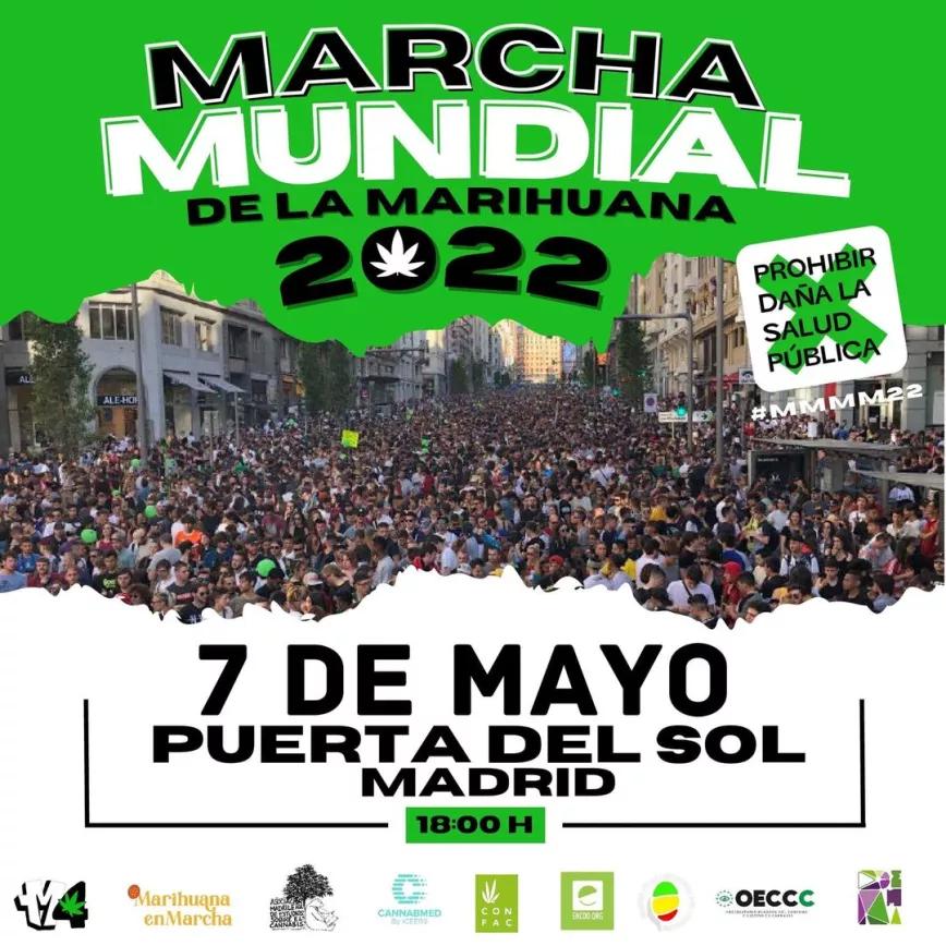 La Marcha Mundial de la Marihuana recorrerá Madrid el 7 de mayo