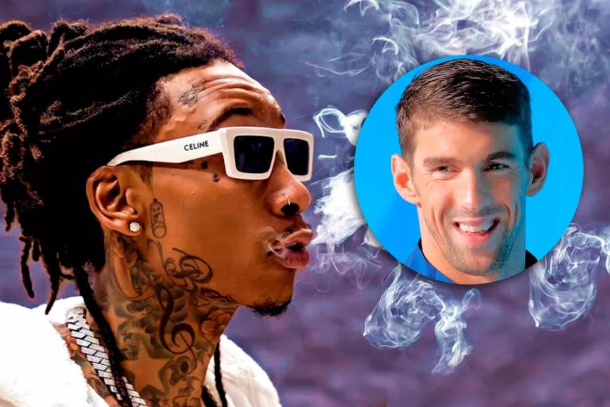 Wiz Khalifa fumó marihuana con el medallista olímpico Michael Phelps 