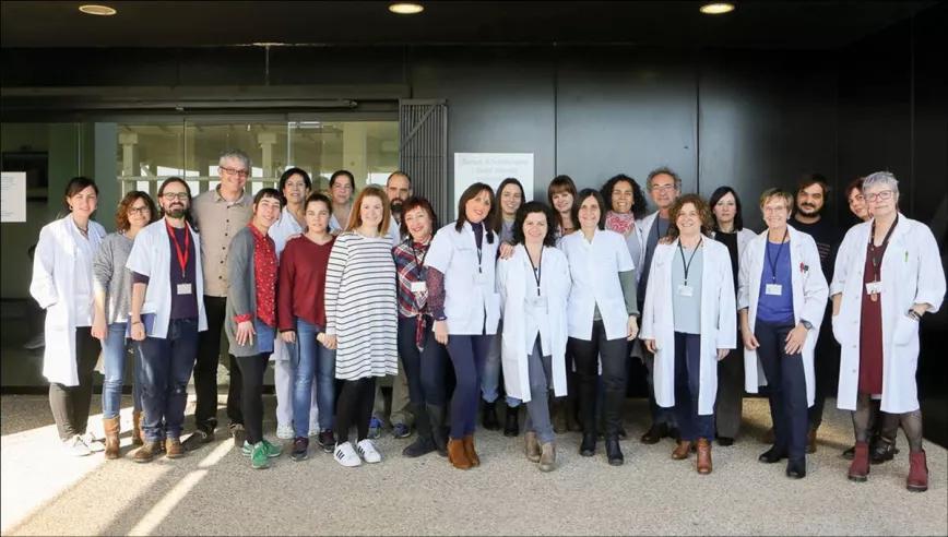 Con los compañeros y compañeras del Servicio de Adicciones y Salud Mental del Hospital Universitario Sant Joan (2019).