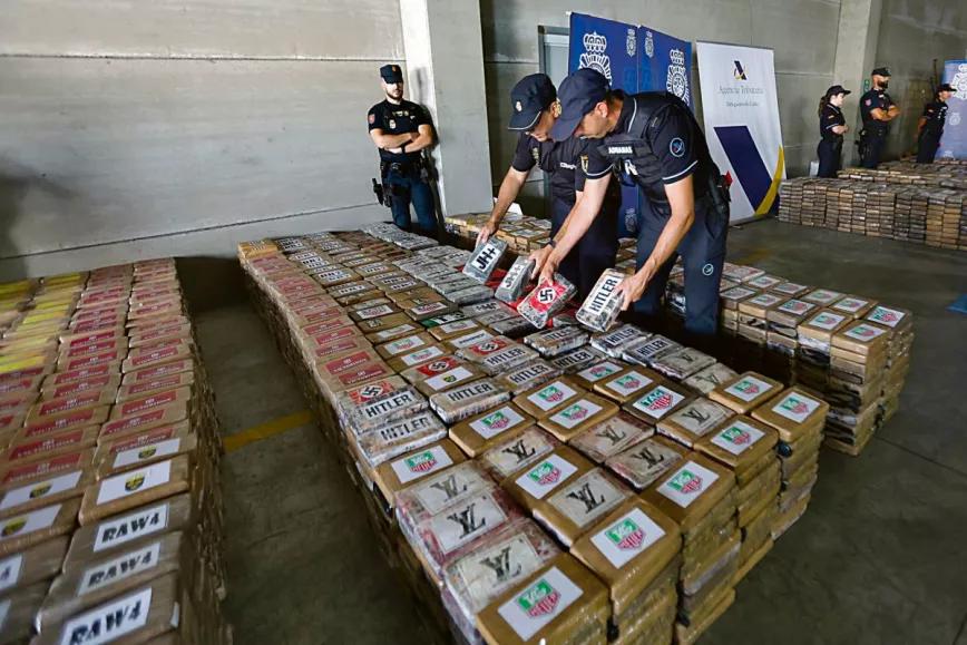 La policía incauta 9 toneladas de cocaína en España, el mayor alijo de la historia 