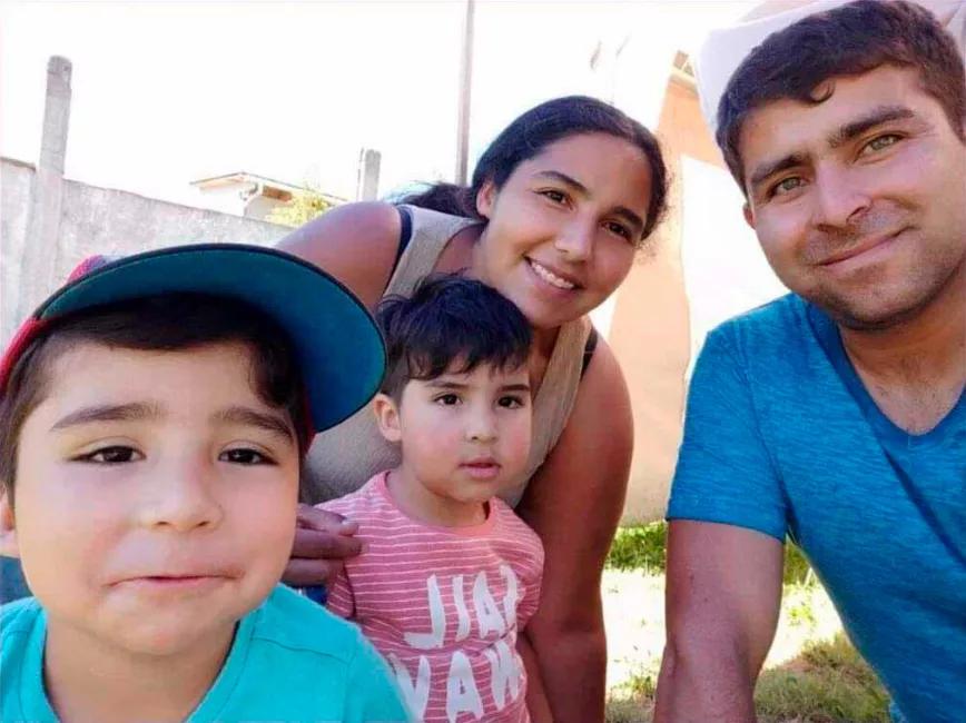 Nicolás Bustamante y su familia.
