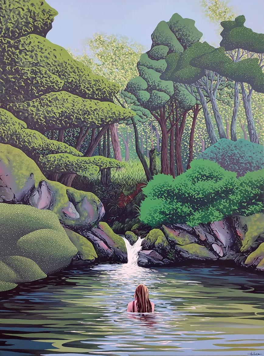 El espejo (81 x 60 cm, 2023).