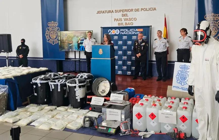 Desmantelan un laboratorio de speed con capacidad industrial en Bizkaia