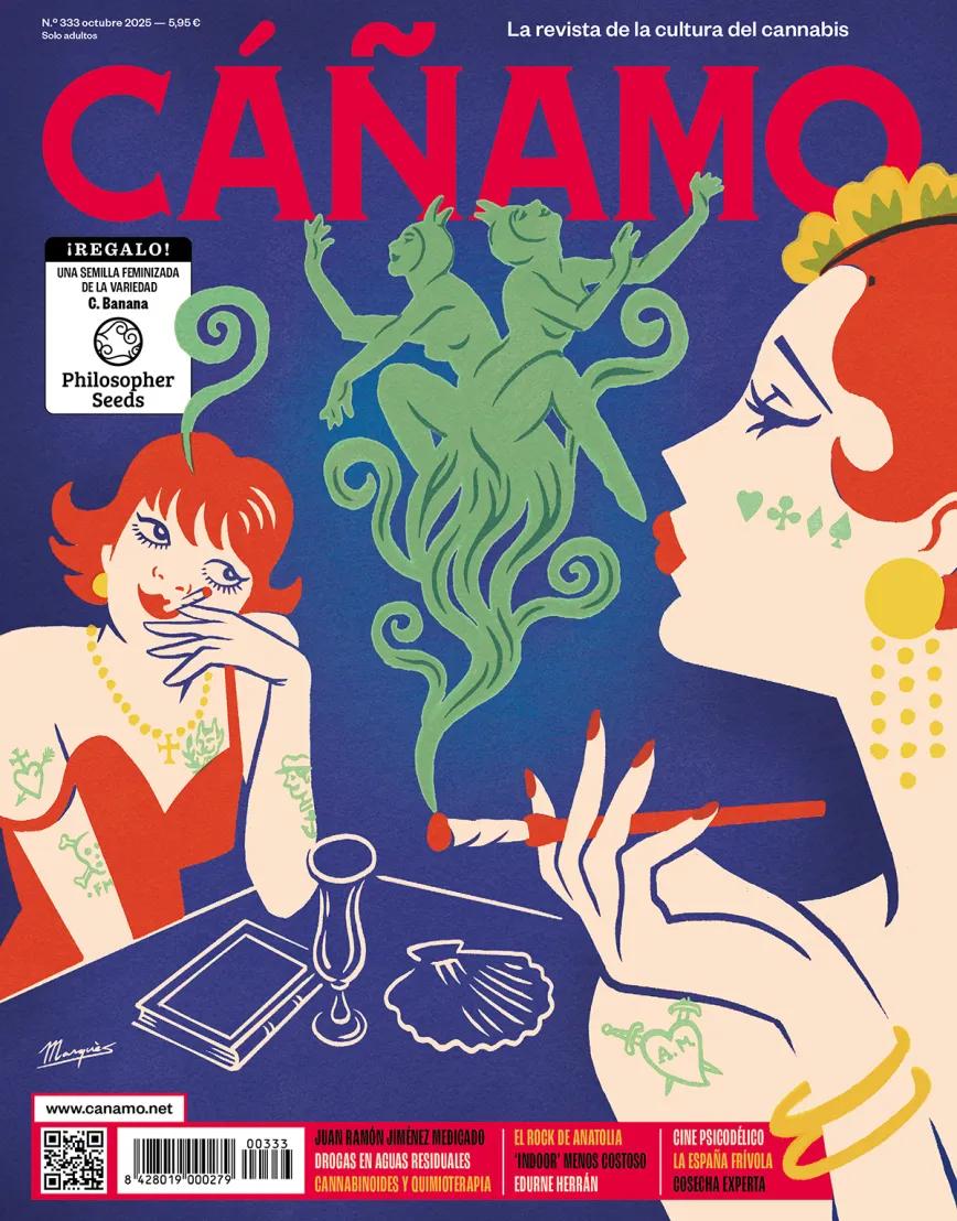 Revista Cáñamo 333. Portada de El Marquès.