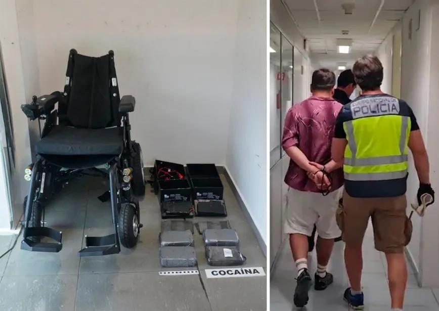 Ocultaban cocaína en sillas de ruedas para enviarla a Mallorca