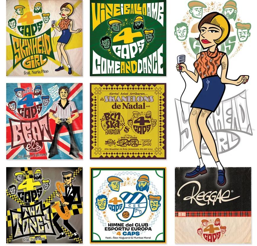 Diferentes trabajos para los 4 Caps.