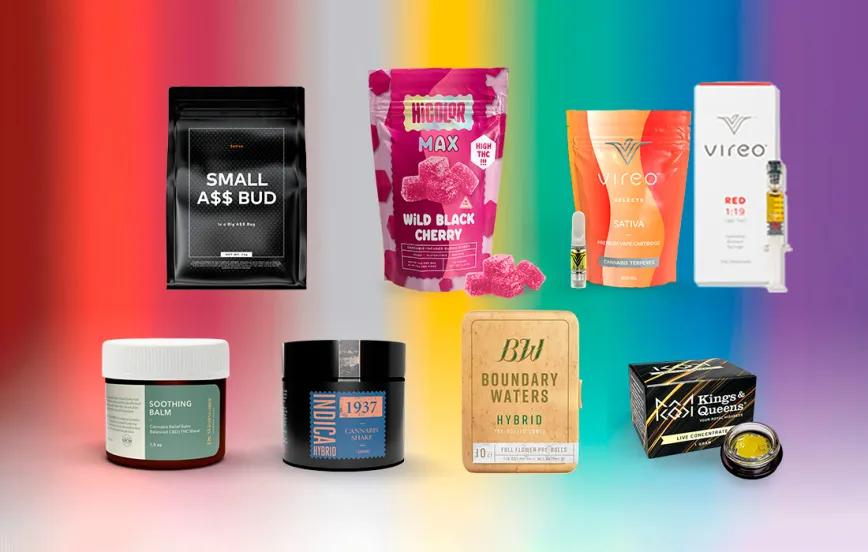 Algunos productos de la cartera de marcas de Vireo Growth, compañía que acelera para convertirse en un gigante del cannabis