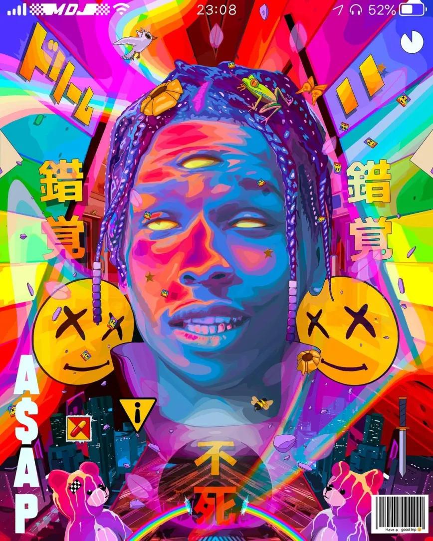 A$AP Rocky ilustrado por Mad Dog Jones.