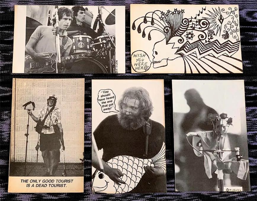 Grateful Dead. Set de postales diseñadas por un deadhead en los 80 y adquiridas por otro camarada en un parking lot