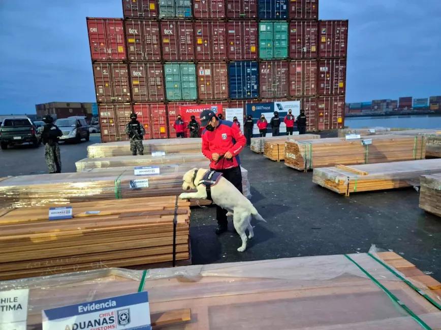 Chile detecta droga impregnada en más de mil toneladas de madera