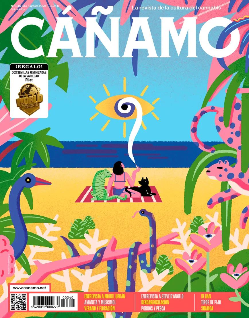 Revista Cáñamo 340. Portada de Bea Crespo