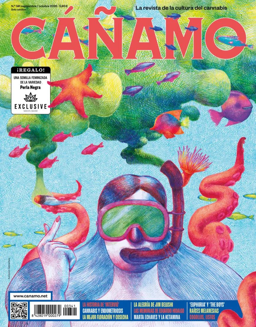 Revista Cáñamo 341- Portada de Gabriel Sanz