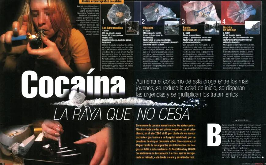 Cocaína, éxtasis y cundas a Las Barranquillas, los reportajes sobre drogas de Interviú cubrían todo el espectro.