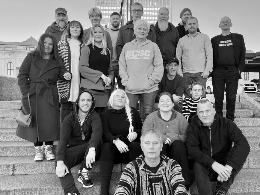 Activistas de Föreningen för Human Ruspolitik (FHR Sverige).