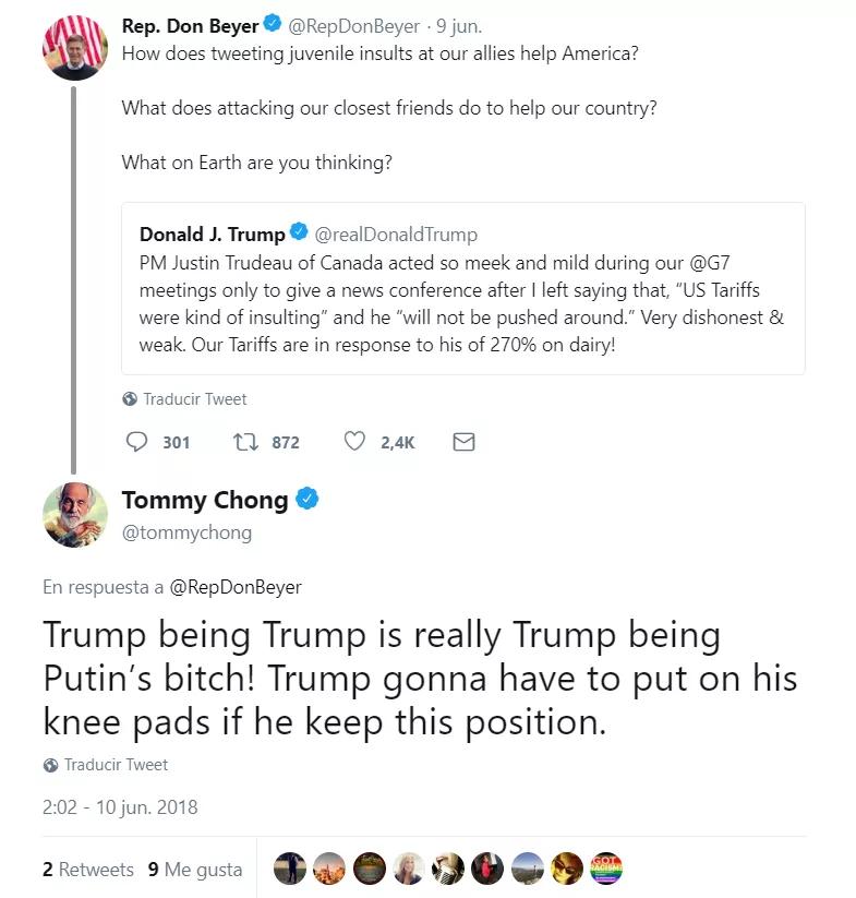 Tommy Chong: “Trump es la putita de Putin”