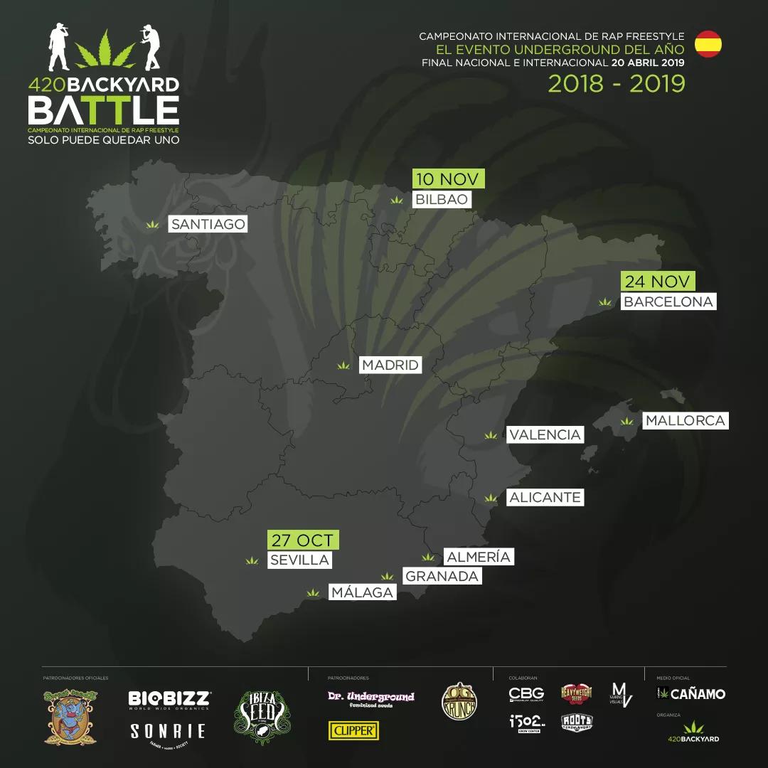 Mapa de las batallas regionales