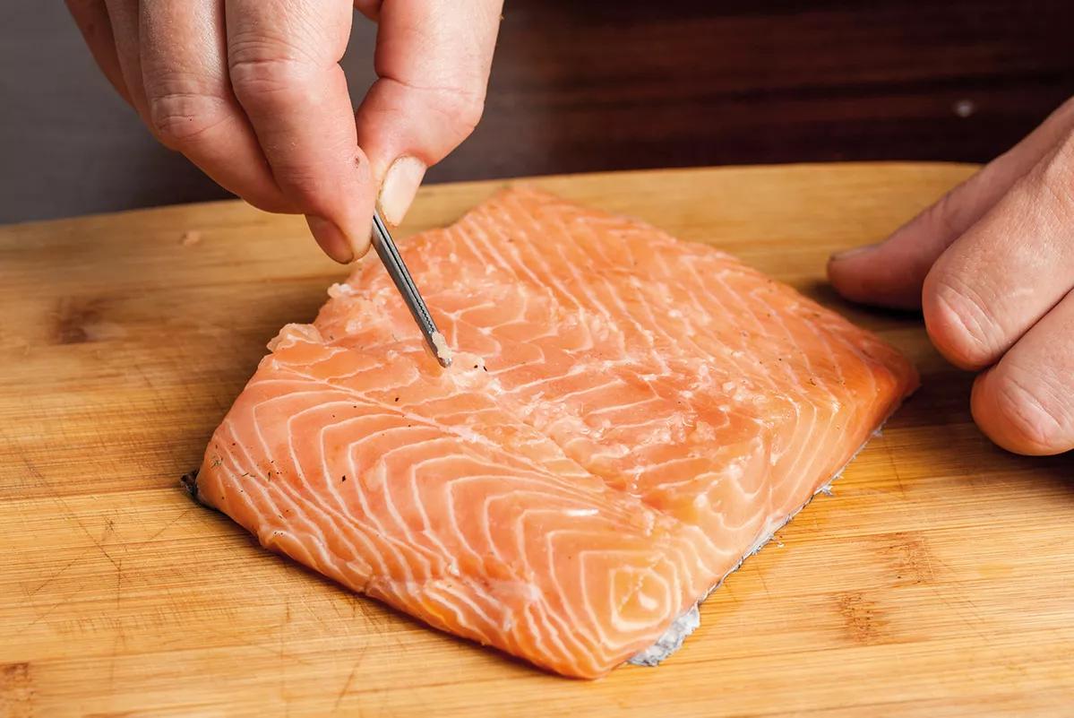 Preparación del salmón