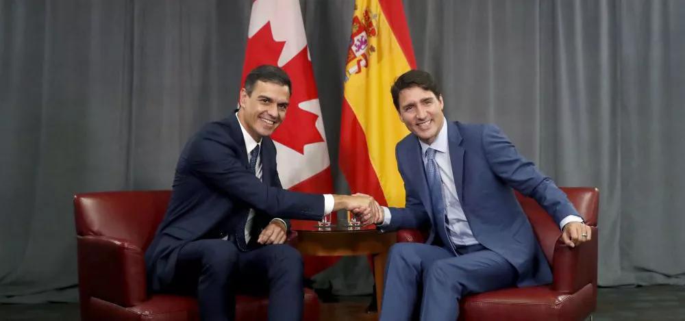Justin Trudeau y Pedro Sanchez