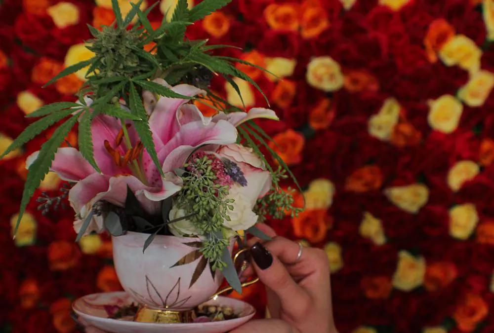 Ramos de flores hechos con cannabis