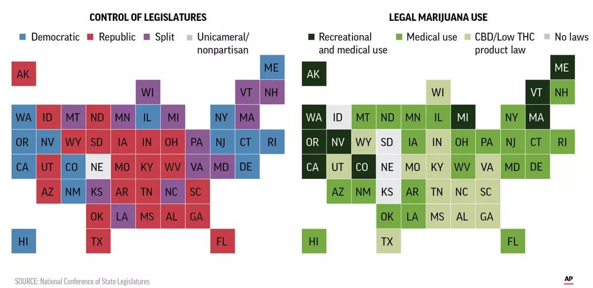 Mapa legislaturas cannabis