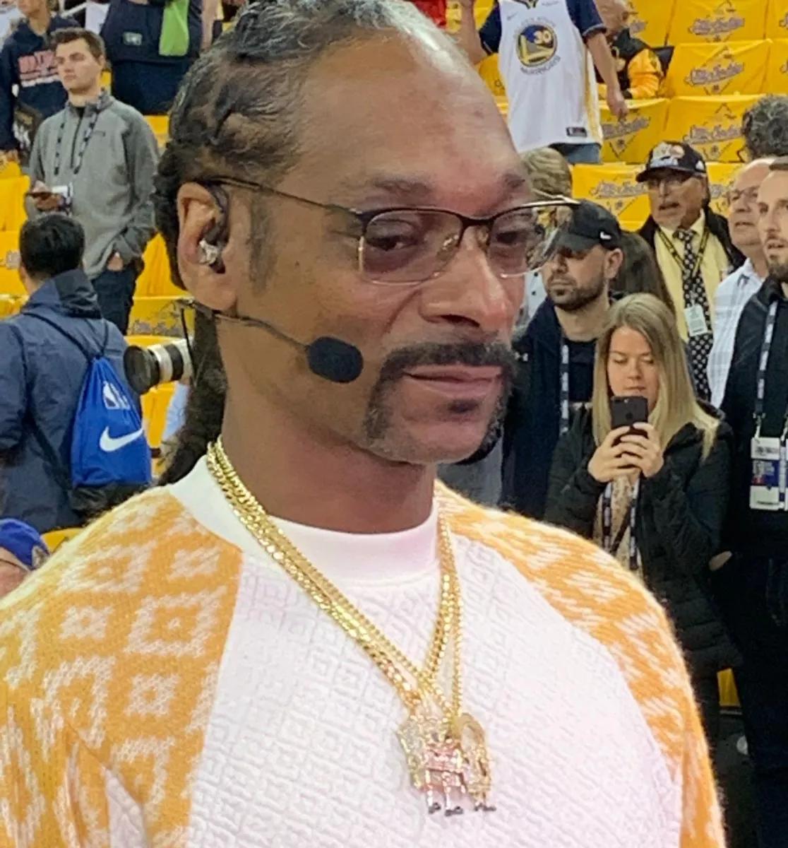 Snoop Dogg con joyas de Bob Sponja.