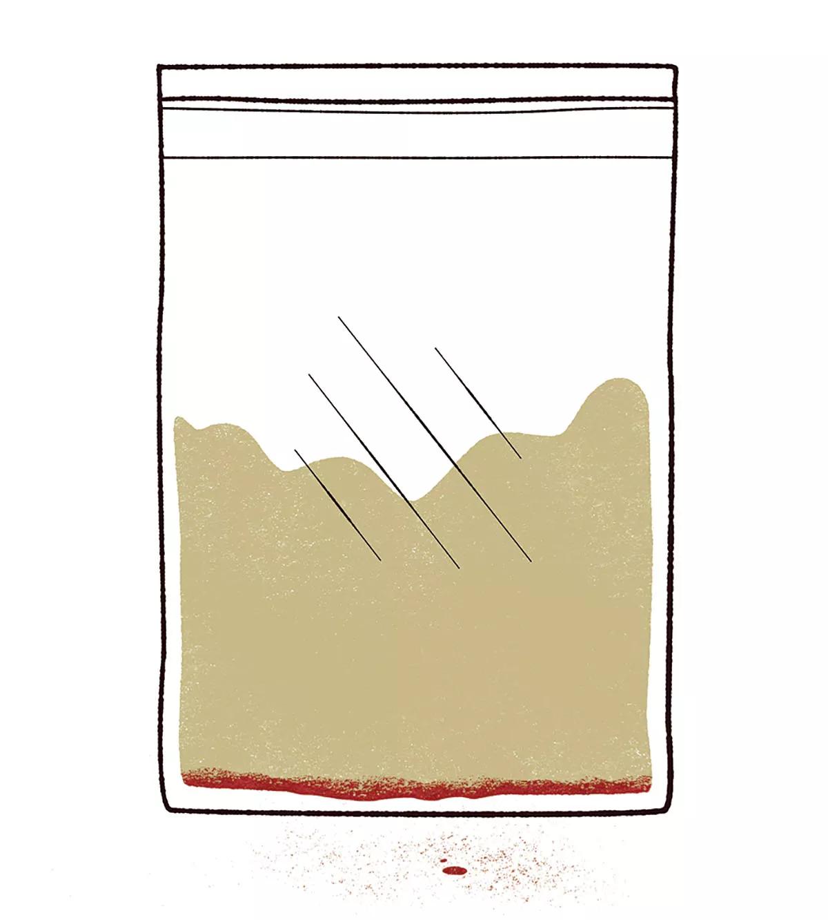 Ilustración: Drogas manchadas de sangre