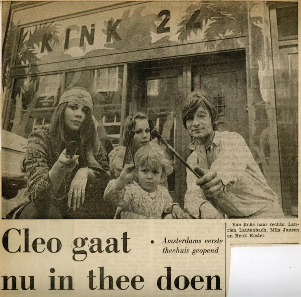 A principios del 1968 convertimos la boutique Kink 22 en la tetería Cleo de Merode. Se le ha llamado “el primer coffeeshop”, pero por aquel entonces compartíamos e intercambiábamos drogas, nunca vendimos ninguna.