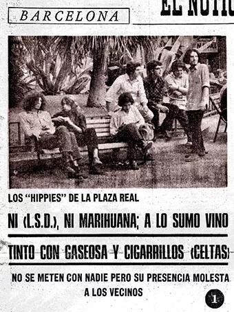 Los hippies de la Plaza Real,  retratados en El Noticiero Universal (24/07/1970).