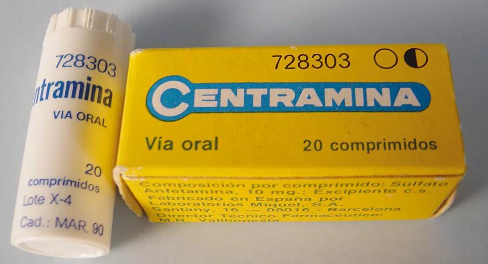 Centraminas, popular  marca de anfetaminas, muy presentes en la dieta farmacológica de Ferlosio