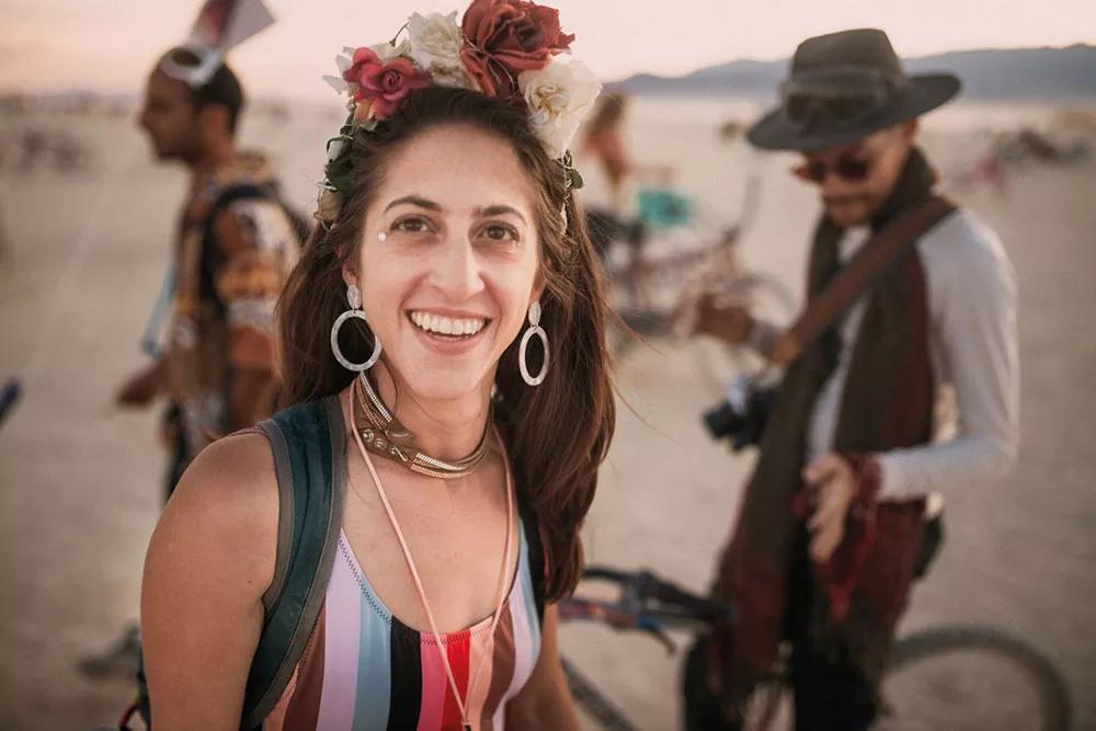 Natalie en el festival Burning Man (Nevada, EE UU).