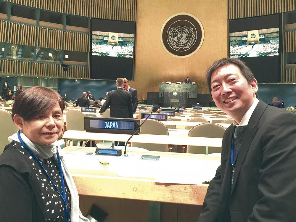 En Nueva York, durante la Sesión Especial de la Asamblea General de las Naciones Unidas (UNGASS) sobre Drogas de 2016.